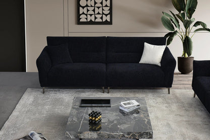 Albany Sofa Range in Black Boucle - Comfort Furniture