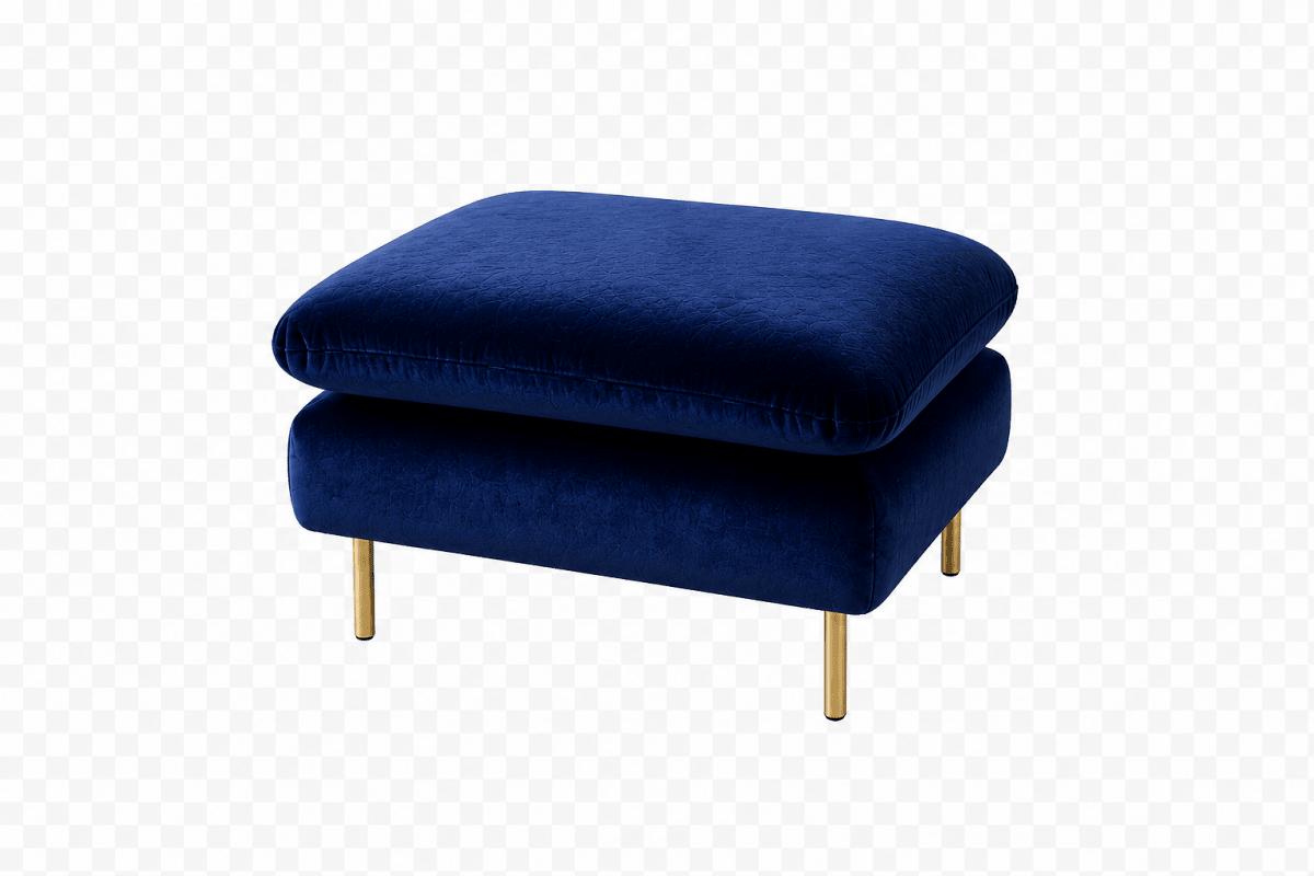 Albany Sofa Range in Navy Velvet with footstool - Comfort Furniture