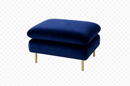 Albany Sofa Range in Navy Velvet with footstool - Comfort Furniture