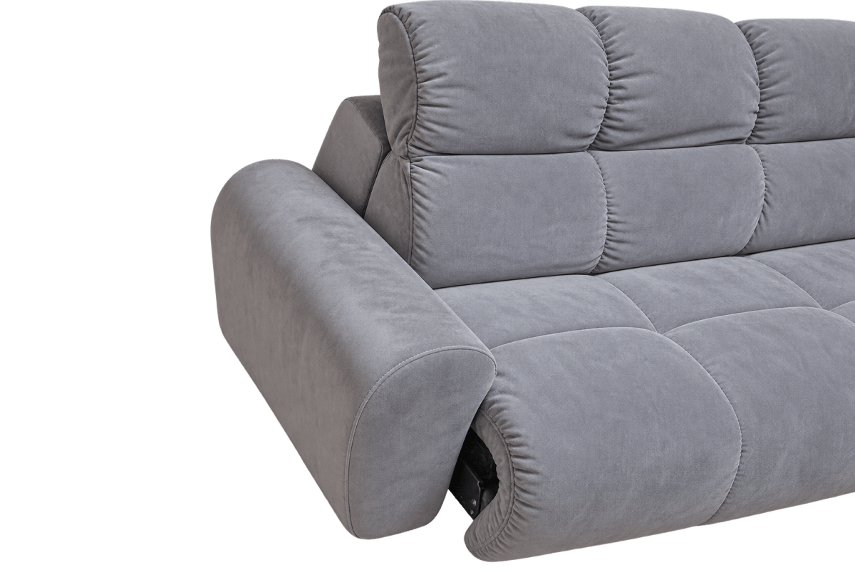 ALLY corner sofa bed, plush velvet - Comfort Furniture