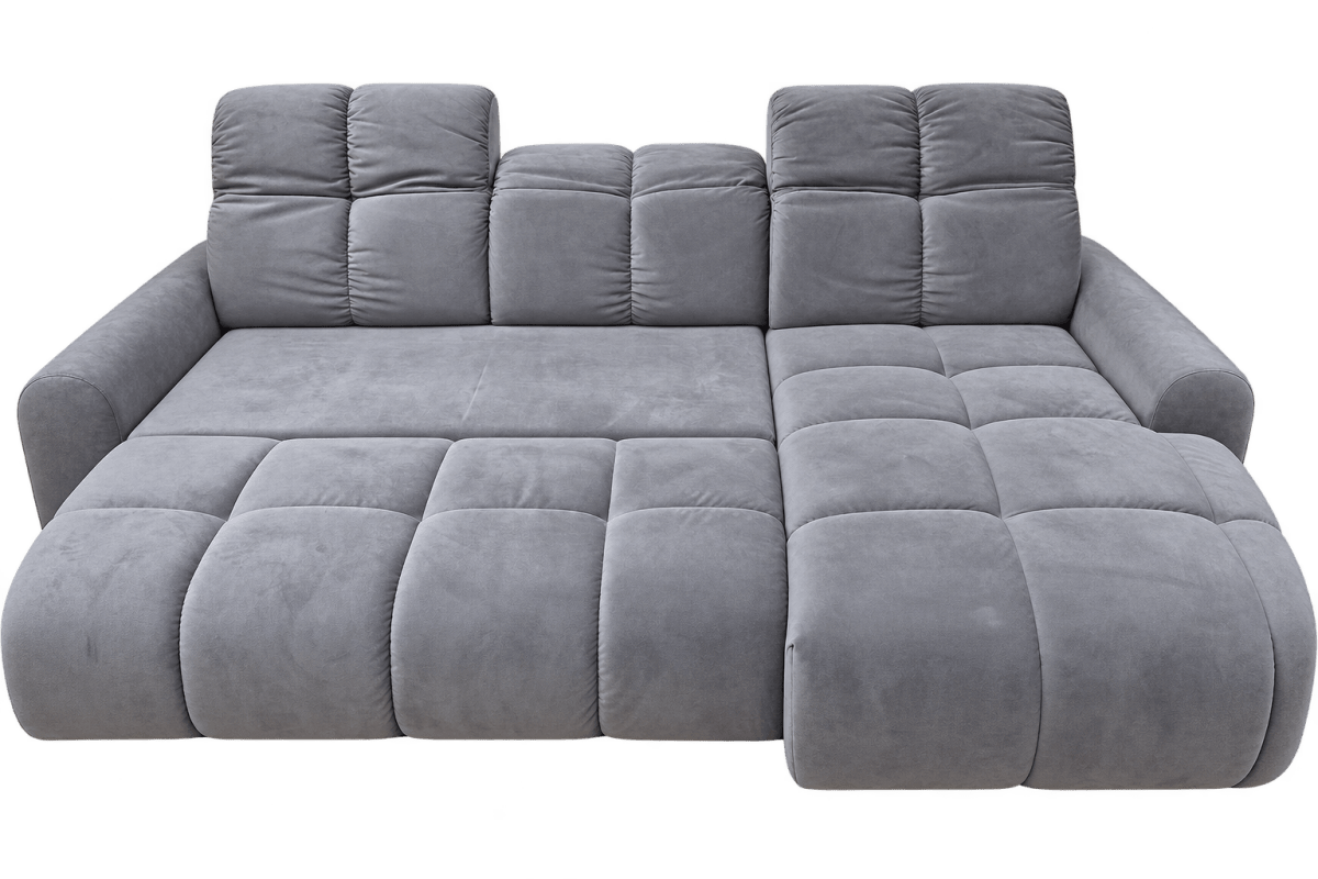 ALLY corner sofa bed, plush velvet - Comfort Furniture