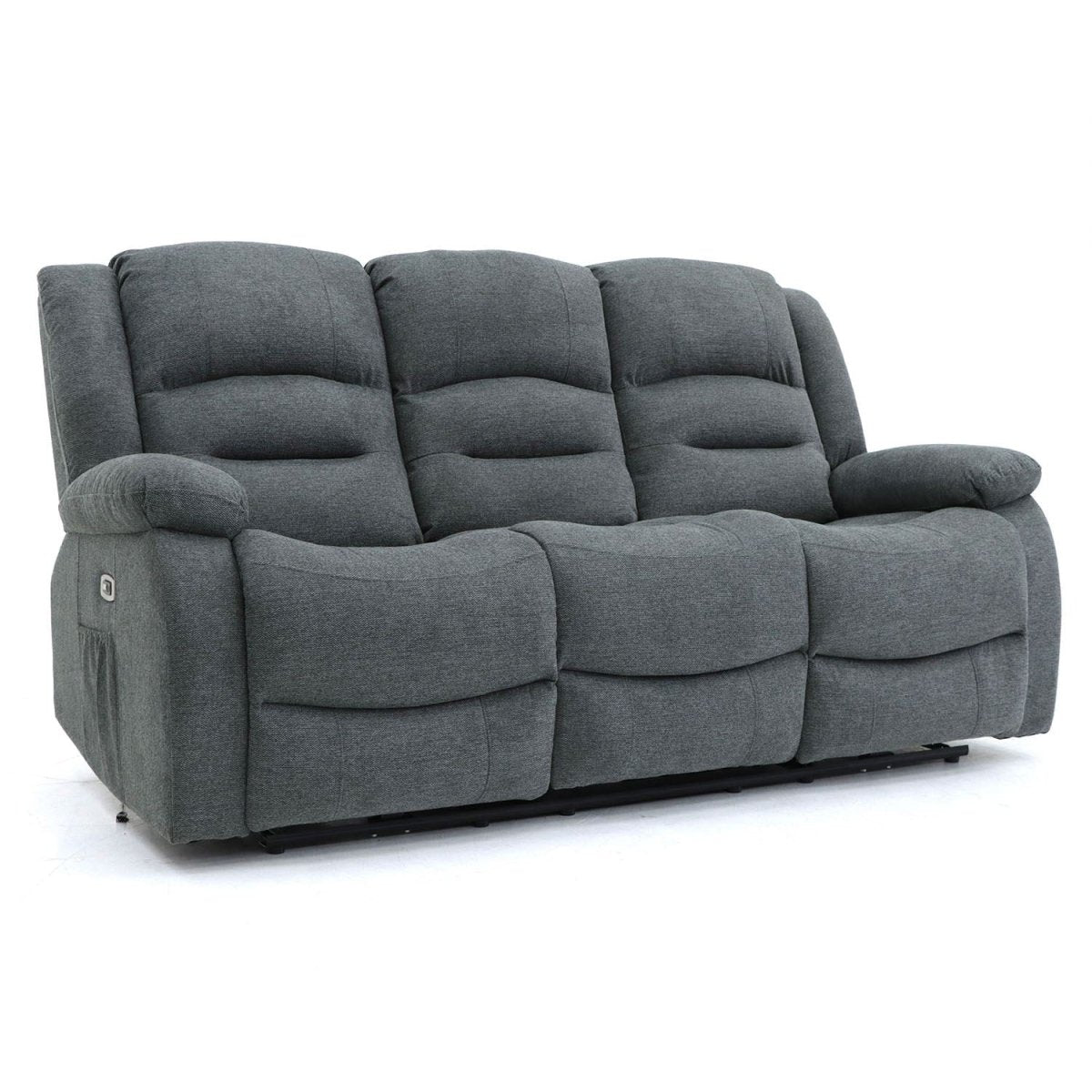 Alva Electric Recliner Sofa Graphite 3 Seater - Comfort Furniture
