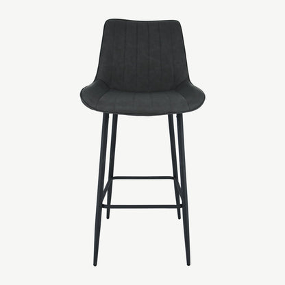Anglia Bar Stool – Charcoal PU - Comfort Furniture