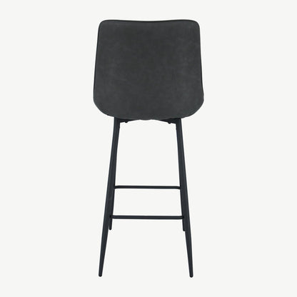 Anglia Bar Stool – Charcoal PU - Comfort Furniture