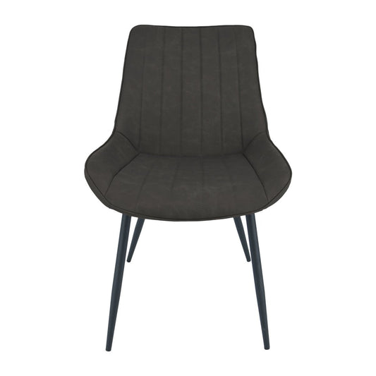 Anglia Dining Chair – Charcoal PU - Comfort Furniture