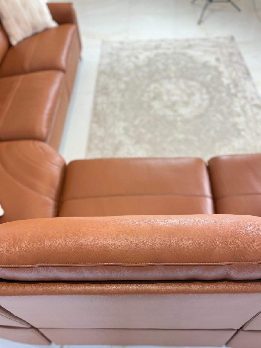 Arizona Electric Recliner Sofa Tan Large Corner - Comfort Furniture