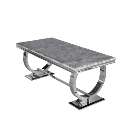 Arriana Chrome Dining Table - Comfort Furniture