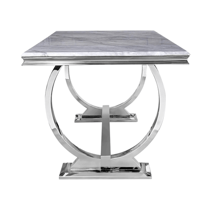 Arriana Chrome Dining Table - Comfort Furniture