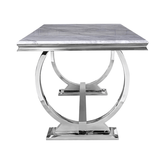 Arriana Chrome Dining Table - Comfort Furniture