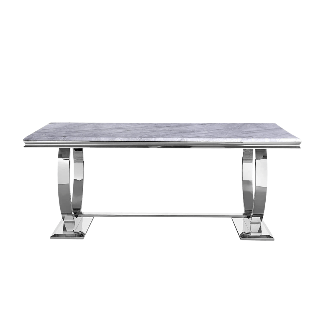 Arriana Chrome Dining Table - Comfort Furniture
