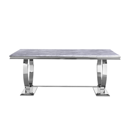 Arriana Chrome Dining Table - Comfort Furniture