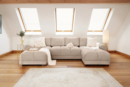 Azzuro Mocha U - Shape Sofa (BLACK FRIDAY SALE) - Comfort Furniture