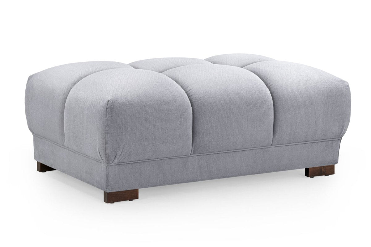 Azzuro Sofa Grey Footstool - Comfort Furniture