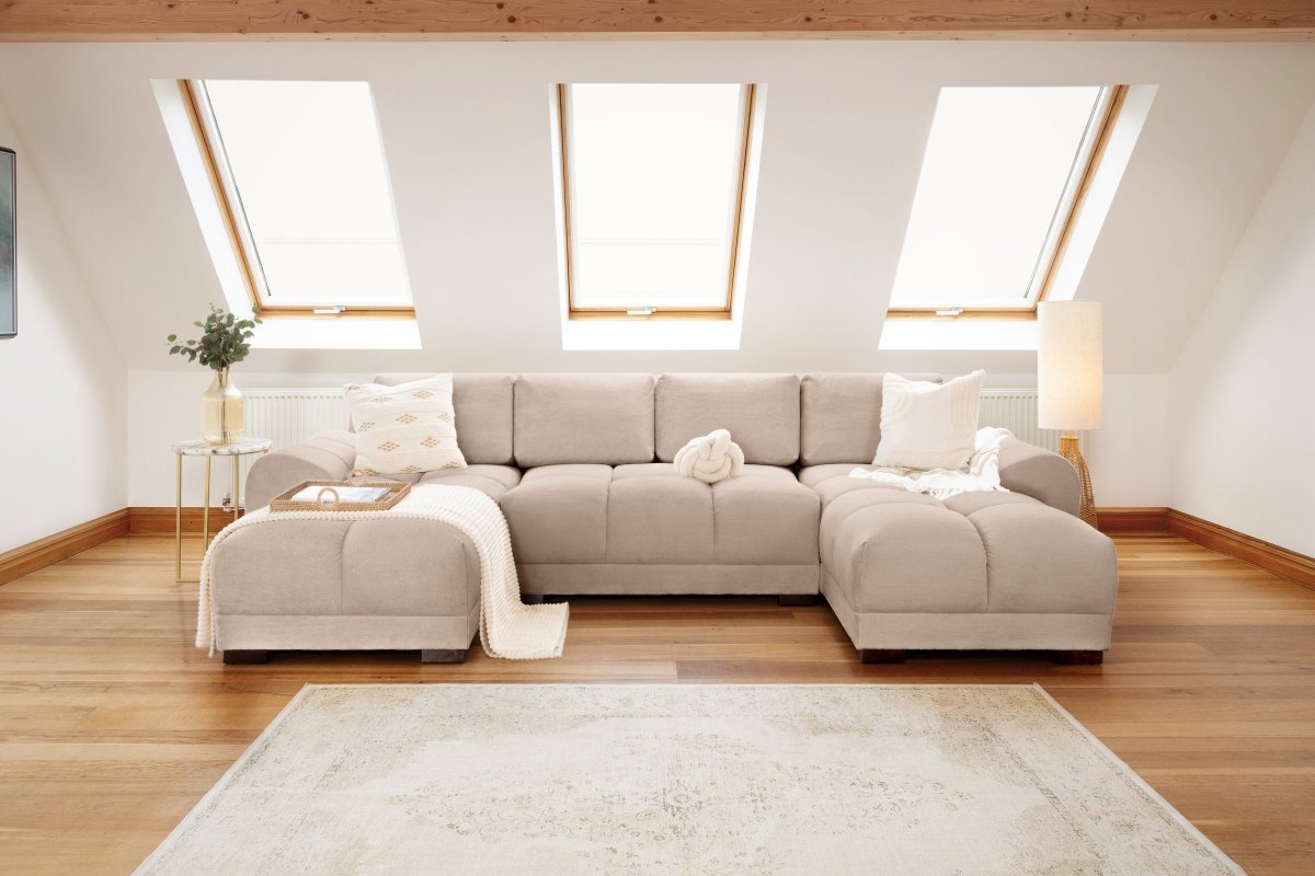 Azzuro Sofa Mocha U Shape Corner - Comfort Furniture