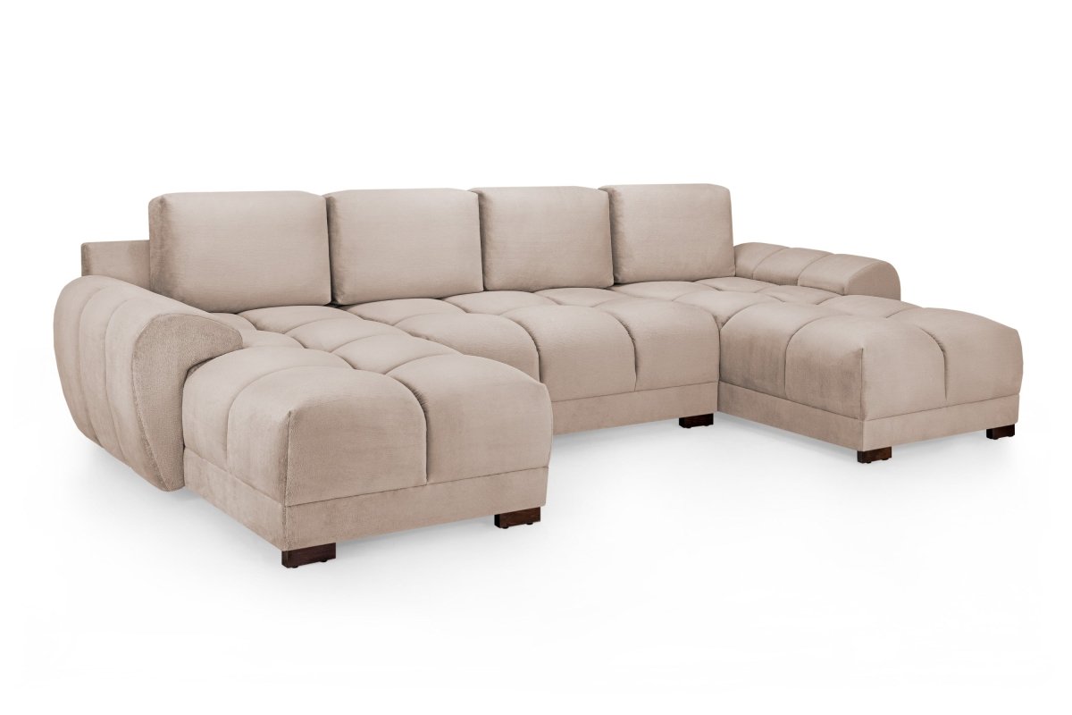 Azzuro Sofa Mocha U Shape Corner - Comfort Furniture