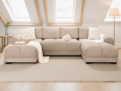 Azzuro Sofa Mocha U Shape Corner - Comfort Furniture