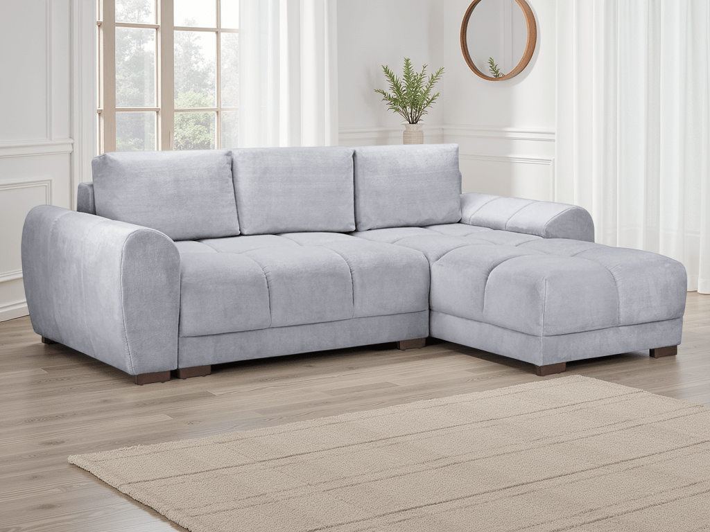 Azzuro Sofabed Grey Universal Corner - Comfort Furniture