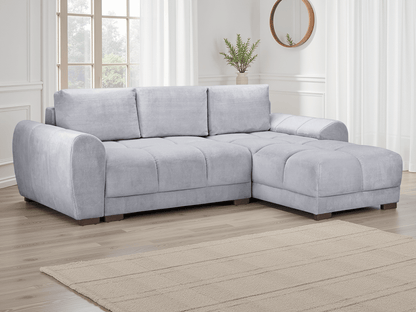 Azzuro Sofabed Grey Universal Corner - Comfort Furniture