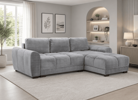 Azzuro Sofabed Grey Universal Corner - Comfort Furniture