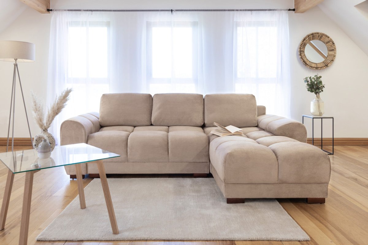 Azzuro Sofabed Mocha Universal Corner - Comfort Furniture