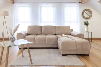 Azzuro Sofabed Mocha Universal Corner - Comfort Furniture
