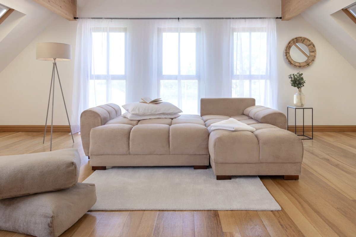Azzuro Sofabed Mocha Universal Corner - Comfort Furniture
