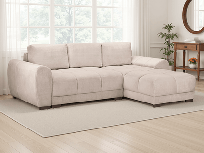 Azzuro Sofabed Mocha Universal Corner - Comfort Furniture