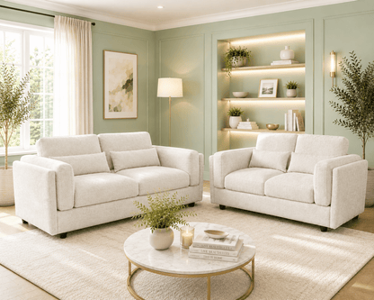 Bari Sofa Suite in Beige – 3+2 Sofa Suite with Armchair Option | Comfort Furniture