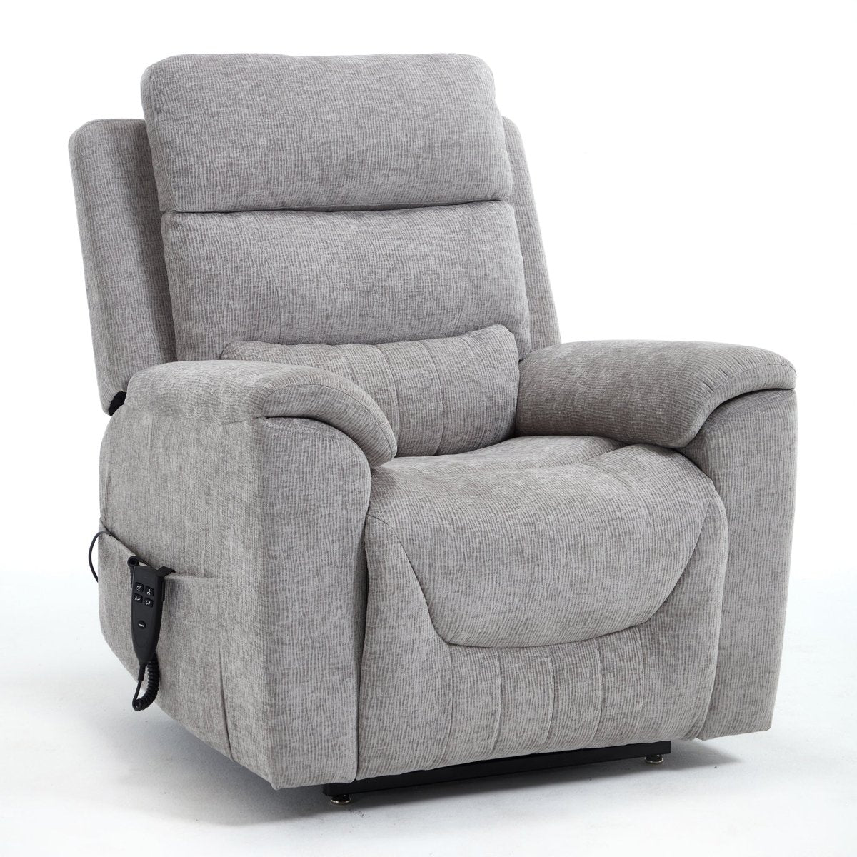 Beckley Dual Motor Lift & Tilt Recliner – Grey Fabric - Comfort Furniture