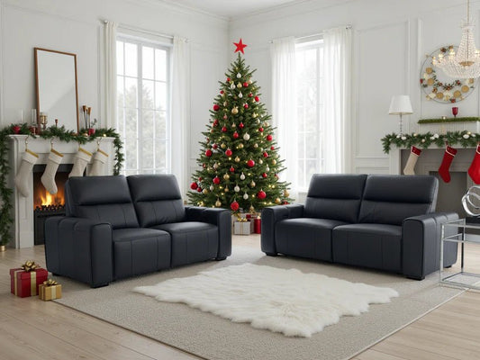 Bellagio Genuine Leather Electric Recliner Sofa - Comfort Furniture