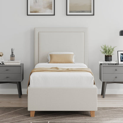 Bonnie 3' Ottoman Storage Bed Frame – Beige Fabric - Comfort Furniture