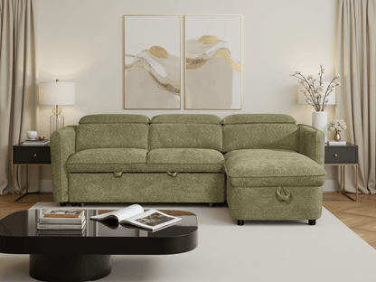 Capri Sofabed Green Universal Corner - Comfort Furniture