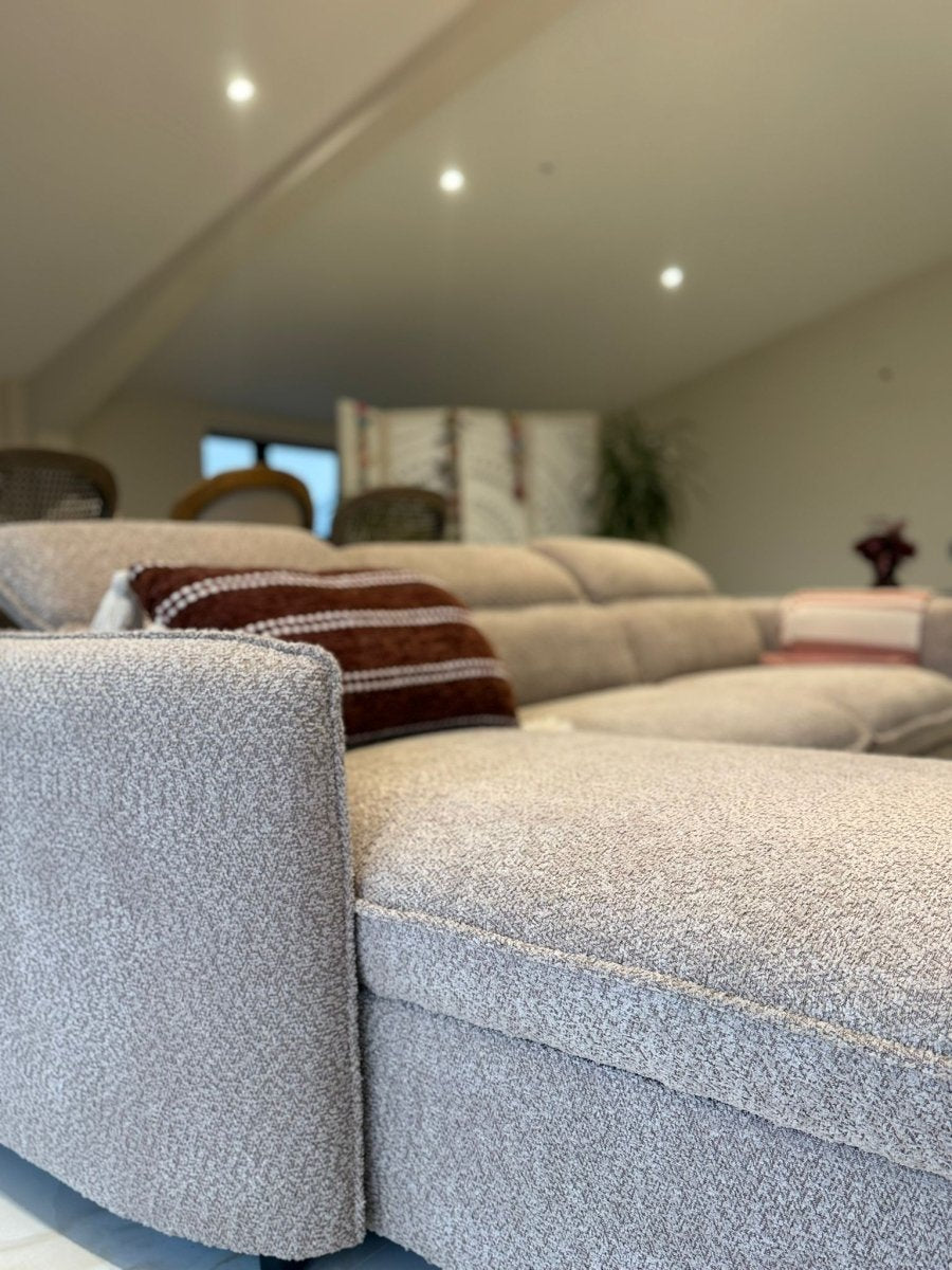 Capri Sofabed Grey Universal Corner boucle - Comfort Furniture