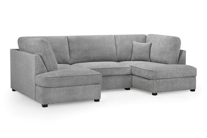 Carnaby Sofa Boucle Grey U Shape Corner - Comfort Furniture