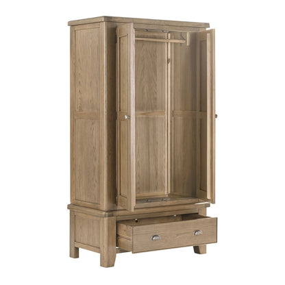 Chatsworth 2 Door Wardrobe – Oak - Comfort Furniture