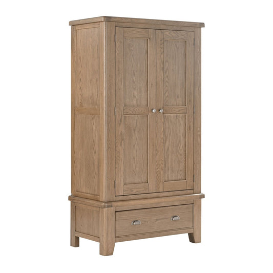 Chatsworth 2 Door Wardrobe – Oak - Comfort Furniture