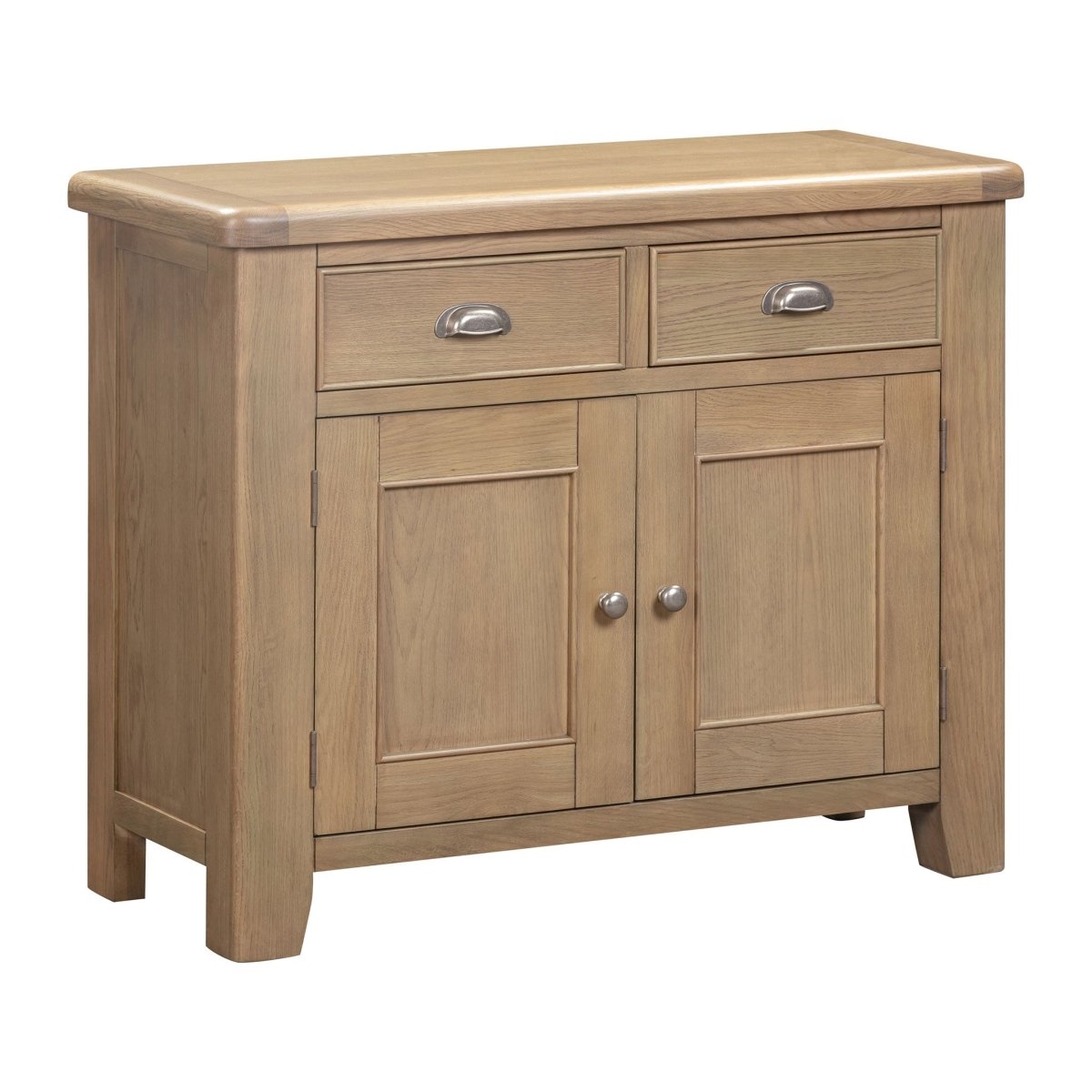 Chatsworth 2 Drawer 2 Door Sideboard – Oak - Comfort Furniture