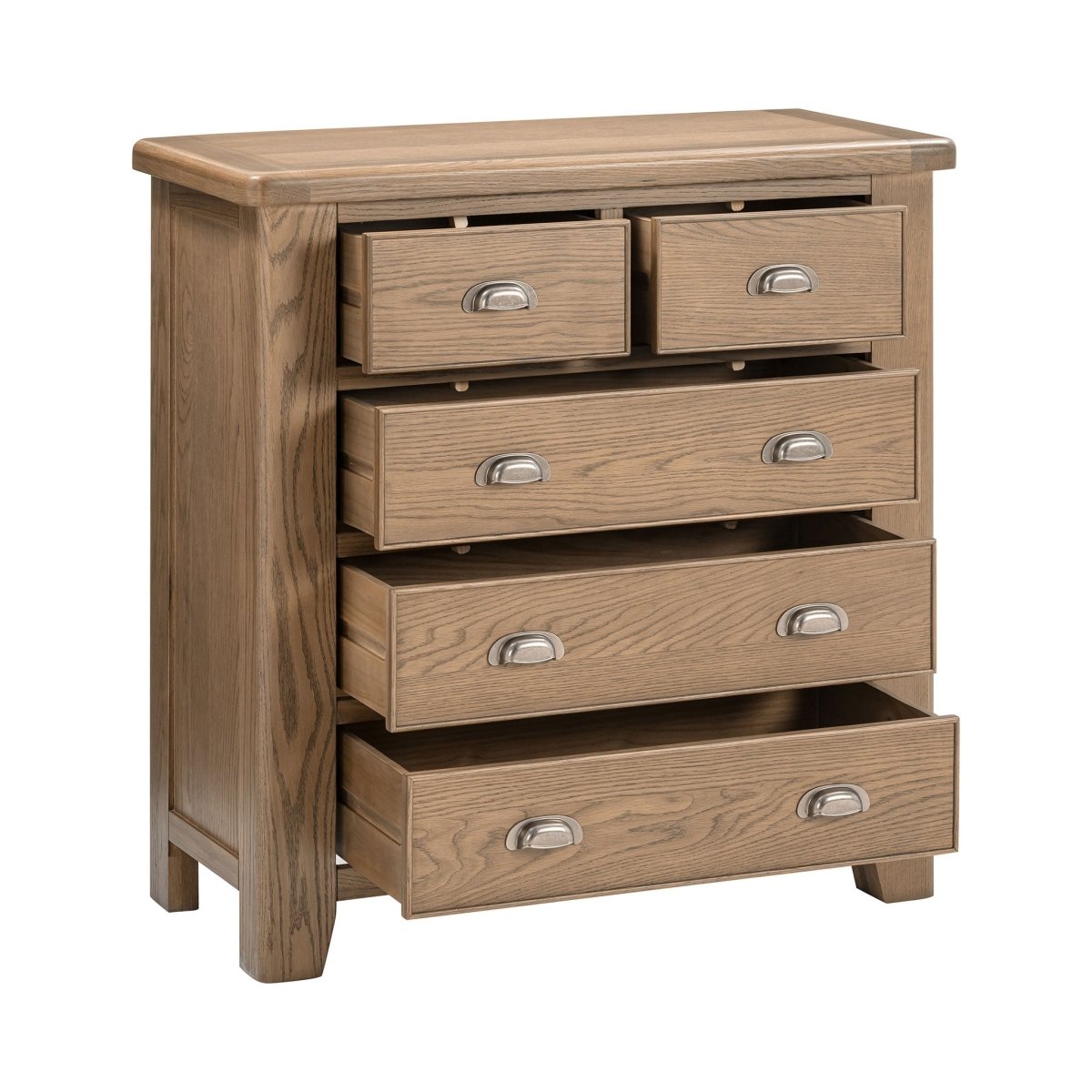 Chatsworth 2 Over 3 Chest – Oak - Comfort Furniture