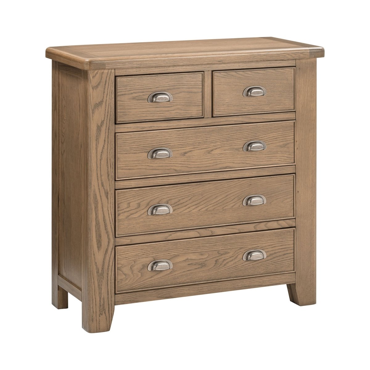 Chatsworth 2 Over 3 Chest – Oak - Comfort Furniture