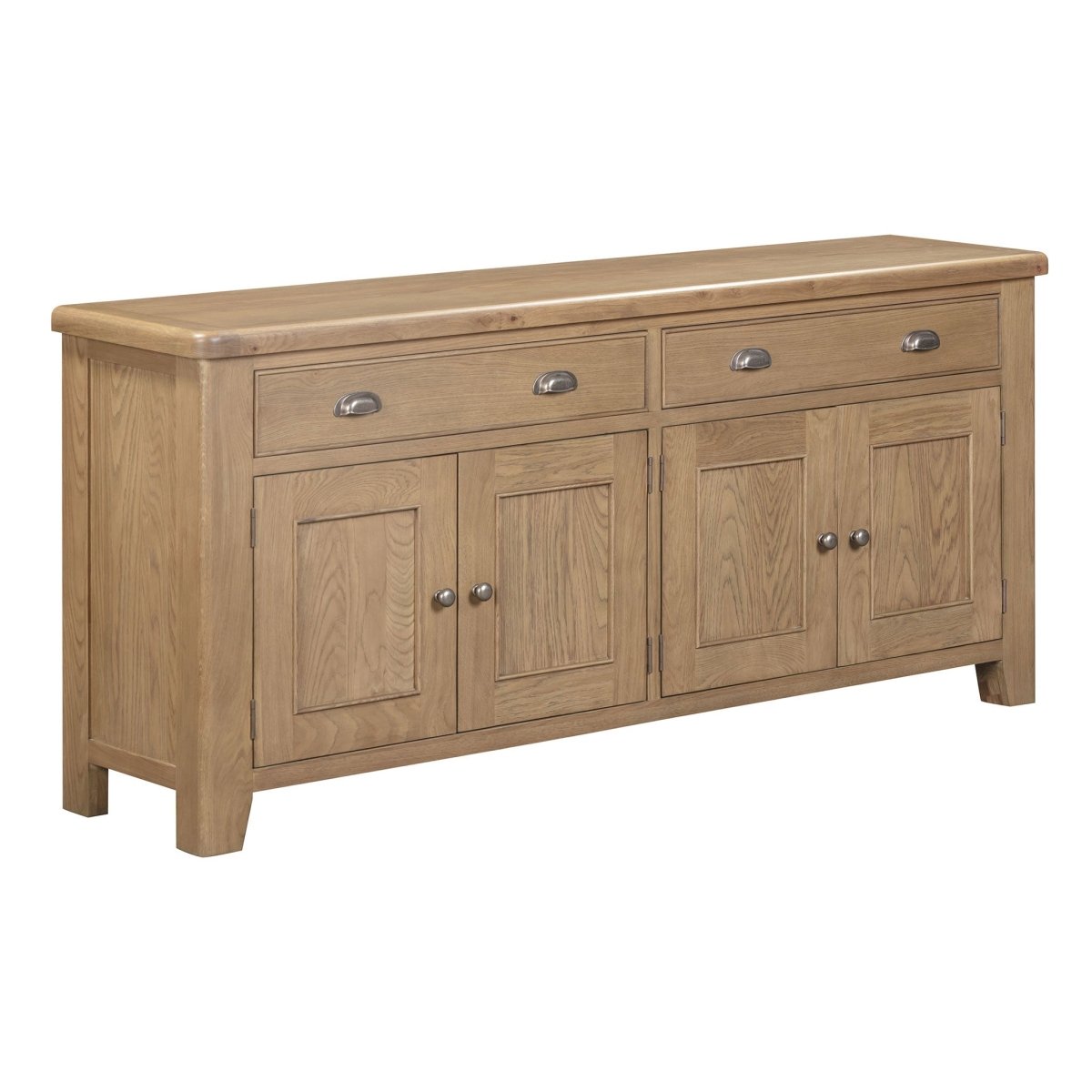Chatsworth 4 Door Sideboard – Oak - Comfort Furniture