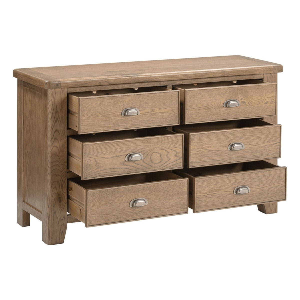 Chatsworth 6 Drawer Chest – Oak - Comfort Furniture