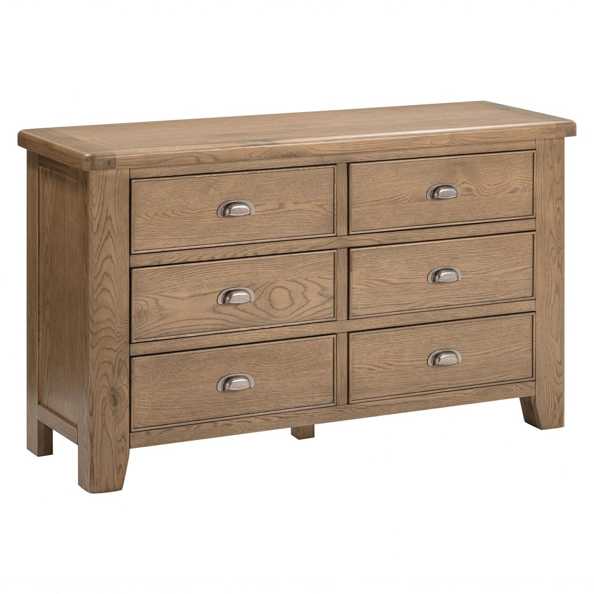 Chatsworth 6 Drawer Chest – Oak - Comfort Furniture