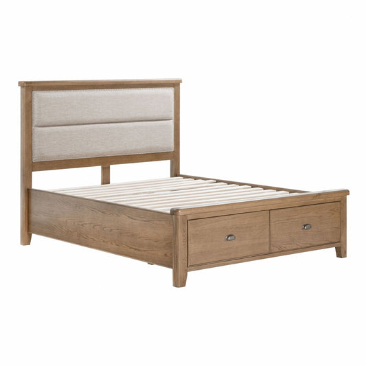 Chatsworth Drawer Bed with Fabric Headboard – Double (4ft6) - Comfort Furniture