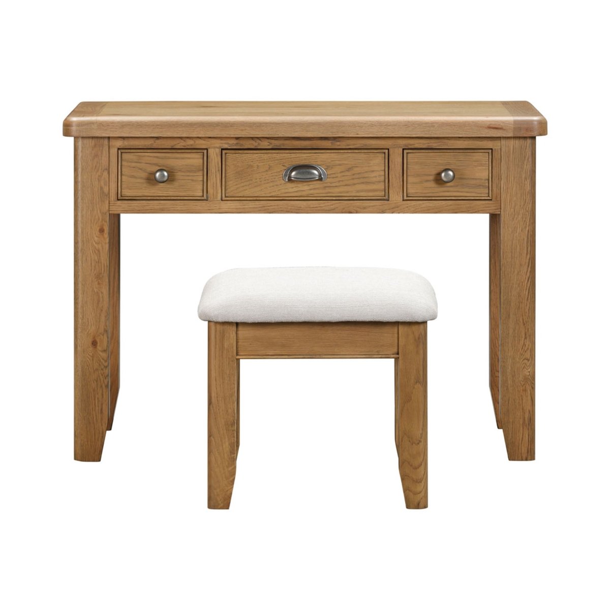 Chatsworth Dressing Table and Stool – Oak - Comfort Furniture