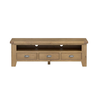 Chatsworth Large TV Unit – Oak - Comfort Furniture