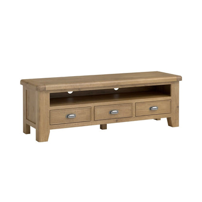 Chatsworth Large TV Unit – Oak - Comfort Furniture