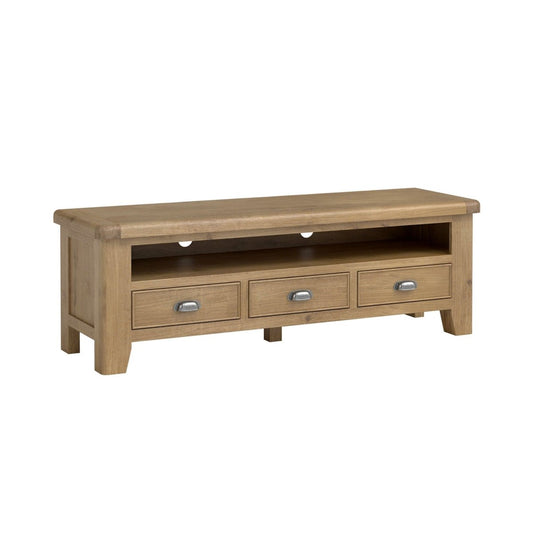 Chatsworth Large TV Unit – Oak - Comfort Furniture