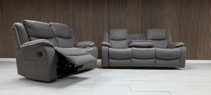 Chloe Leather Sofa Suite Manual Recliner - Comfort Furniture