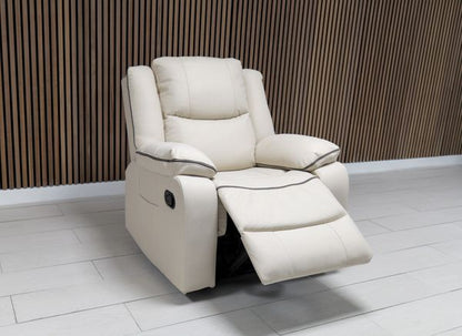 Chloe Leather Sofa Suite Manual Recliner - Comfort Furniture