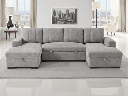 Como Sofabed Grey U Shape Corner - Comfort Furniture